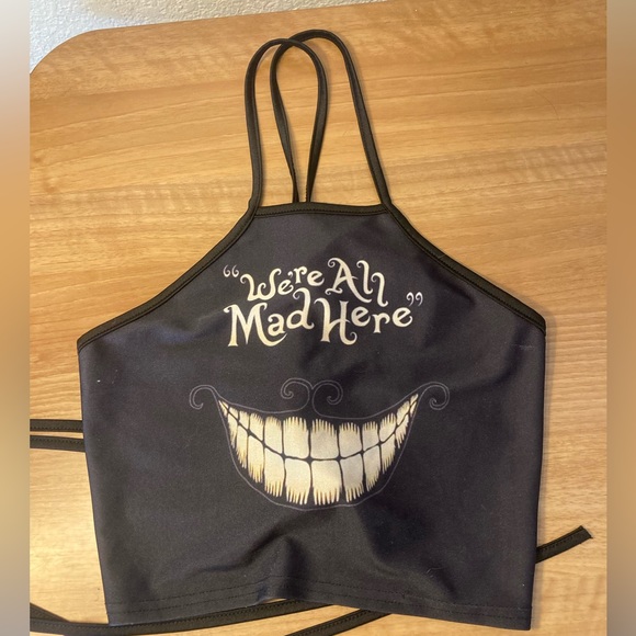We’re all mad here tie up crop - Picture 2 of 5